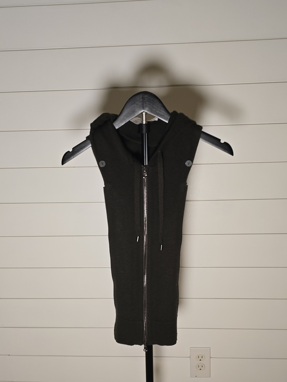 Veronica Beard Dark Green Hoodie Dickey Merino Wool & Cashmere Blend